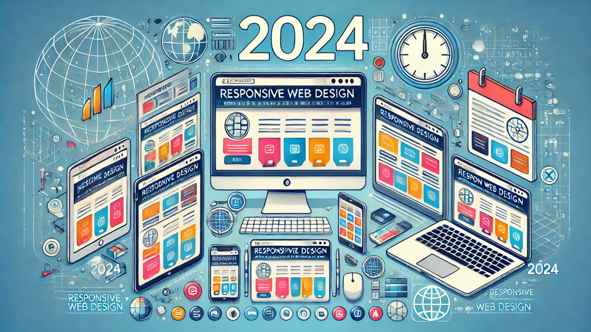 Concept of responsive web design in 2024